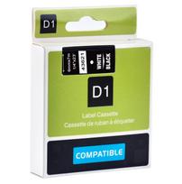 Su DYMO D1 suderinama juostelė CIDY 43621 6 mm juoda juostelė baltas tekstas