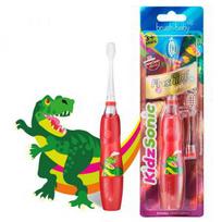 Brush Baby Vaikiškas elektrinis dantų šepetėlis KidzSonic Dinozauras 3+ metų