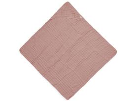 Jollein organiškos medvilnės rankšluostis su gobtuvu 75 x75 cm Rosewood