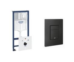 Potinkinis rėmas Grohe Rapid SL WC rėmas (5 in 1) 3/6 l, 38827000 + vandens nuleidimo klavišas Grohe EVEN 38966KF0