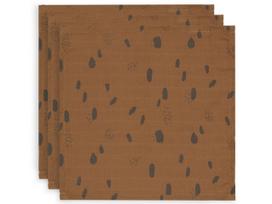 Jollein muslino merliukai 31x31 cm Spot Caramel 3vnt