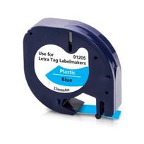 Su DYMO LetraTag suderinama juostelė 91205 12 mm mėlyna juostelė/ juodas tekstas