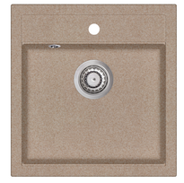 Plautuvė Helika TESA SQT100-110W Beige -Sand, su uždaromu ventiliu