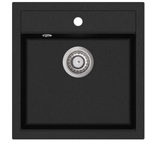 Plautuvė Aquasanita Tesa SQT100W 601 Black - Metallic, su uždaromu ventiliu