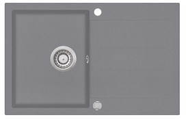 Plautuvė Aquasanita Tesa SQT101AW  202 Alumetallic - Cold grey, su ekscentriniu ventiliu
