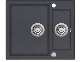 Plautuvė AQUASANITA Tesa SQT150AW 222 Graphite, su ekscentriniu ventiliu