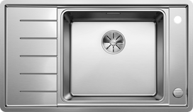 Virtuvinė plautuvė Blanco ANDANO XL 6 S-IF Compact 523001 (su ekscentriniu ventiliu), dubuo dešinėje