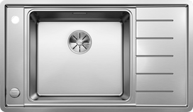 Virtuvinė plautuvė Blanco ANDANO XL 6 S-IF Compact 523002 (su ekscentriniu ventiliu), dubuo kairėje