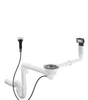 Automatinis dugno vožtuvo ir persipildymo rinkinys Hansgrohe D14-11, 43931800 (nerūdijančio plieno plautuvėms)