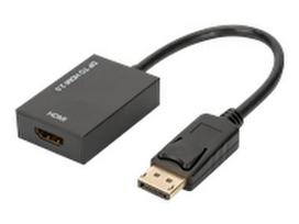 ASSMANN DisplayPort adapter cable DP -> HDMI type A M/F 0.2m  HDMI Ver. 2.0 active CE gold bl