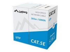 LANBERG LAN cable UTP 100Mb/s 305m solid CCA yellow