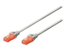 DIGITUS CAT 6 U-UTP patch cable PVC AWG 26/7 length 1m color grey
