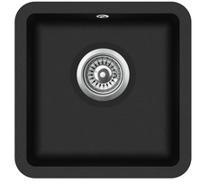 Virtuvės plautuvė Aquasanita Arca SQA100W 601 Black - Metallic, uždaromas ventilis