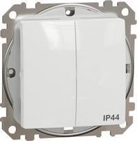 Two gang switch IP44 10AX white Sedna Design SDD211105 | 3606487421863
