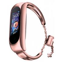 Fusion Accessories Xiaomi Mi Band 3/ 4/ 5/ 6 rožinė metalinė apyrankė