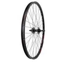 Galinis ratas 26" HL20D disc 36H, užsukamam žv. blokui, 6 varžtų, rutuliniai guoliai, su veržlėmis