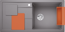 Plautuvė Blanco SITY XL 6 S lava grey 525058, aliuminio metalinė