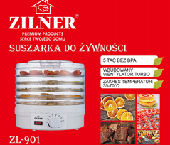 Grybų, vaisių ir daržovių džiovintuvas ZILNER ZL-901A