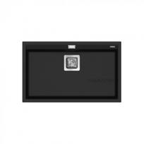 Virtuvės plautuvė AQUASANITA Delicia SQD101W Black metallic 601, uždaromas ventilis