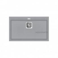 Virtuvės plautuvė AQUASANITA Delicia SQD101W 220 Argent - Warm concrete, uždaromas ventilis