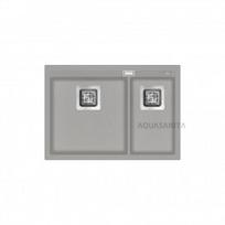 Virtuvės plautuvė AQUASANITA Delicia SQD150W 220 Argent - Warm concrete, uždaromas ventilis