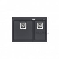 Virtuvės plautuvė AQUASANITA Delicia SQD150W 222 Graphite, uždaromas ventilis