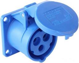 CEE-flanged socket 3x16A (2P+E) 6h IP44/54 blue, 70x70 313-6 | 9003399043482