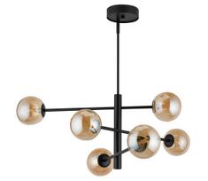 Sietynas ant stulpo ORO 6xG9/12W/230V juodas/aukso