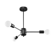 Sollux SL.1021 - Sietynas ant stulpo LANGO 3xE27/60W/230V juodas