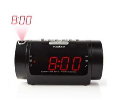 Nedis CLAR005BK - Radijo žadintuvas su LED ekranu ir projektoriumi 230V