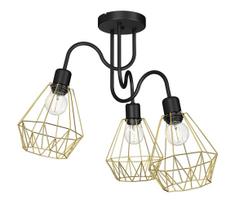 Ant pagrindo montuojamas sietynas BERGEN 3xE27/60W/230V juodas/aukso