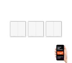 Immax NEO 07507C - RINKINYS 3x Jungikliai po 2-mygtukus SMART 3xCR2430 Zigbee 3.0 Tuya