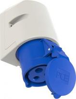 Wall socket outlet 3x32A (2P+PE) 6h IP44 blue 123-6 | 9003399021145