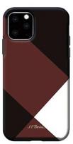 Simple red iPhone 11 Pro Max case with a stylish grid design