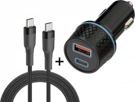 Insmat car charger, USB Type-C, black (520-9720)