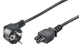 MicroConnect Power Cord CEE 7/7 - C5 10m Angled Schuko, Black,