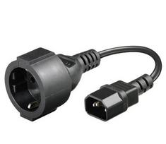 MicroConnect Power Cord C14 -Schuko M-F 0,23m. 3Gx1MM2, 10/16A 250V