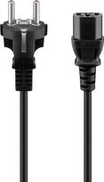 Goobay type F, CEE 7/7 - C13 power cord, 1.5 m, black (68605)