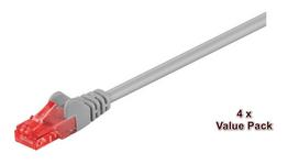 MicroConnect U/UTP CAT6 20M Grey 4 PACK 1 pcs. = 4 pcs. in one box