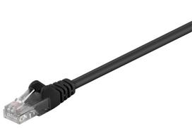 MicroConnect U/UTP CAT5e 0.5M Black PVC Unshielded Network Cable,