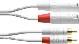 Cordial 2 x RCA to 2 x XLR audio cable, 6 m, white (CFU6MC-SNOW)
