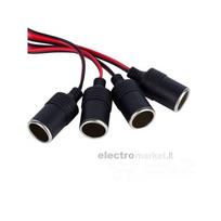 Adapteris automobilinio įkroviklio lizdų dalintuvas  4 in 1  12V/24V