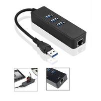 MicroConnect USB 3.2 Gen 1 HUB with  Gigabit Ethernet Adapter, 3