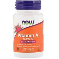 Now Foods Vitamin A 10.000 iu 100 softgels
