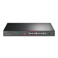 TP-LINK 16 Jungčių 10/100Mbps + 2Gbit Jungčių Rackmount Komutatorius su 16 PoE+ Jungtimis (TL-SL1218P)