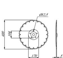 Diskas 410mm 6070-451371 Vaderstad