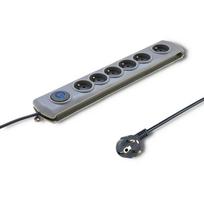 Qoltec Surge protector Quick Switch 6 outlets 3m gray