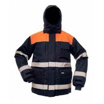 Striukė BoSafety WJ-CANVAS-1103 su atšvaito juostomis, mėlyna-oranžinė