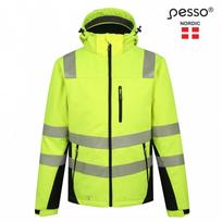 Šilta, ryškaus matomumo softshell Pesso CALGARY striukė, geltona