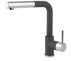Plautuvės maišytuvas su ištraukiama žarna Aquasanita Modus 2383, 601 Black - Metallic